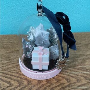 Pandora Pink and Silver Holiday Ornament Winter Wonderland 2019